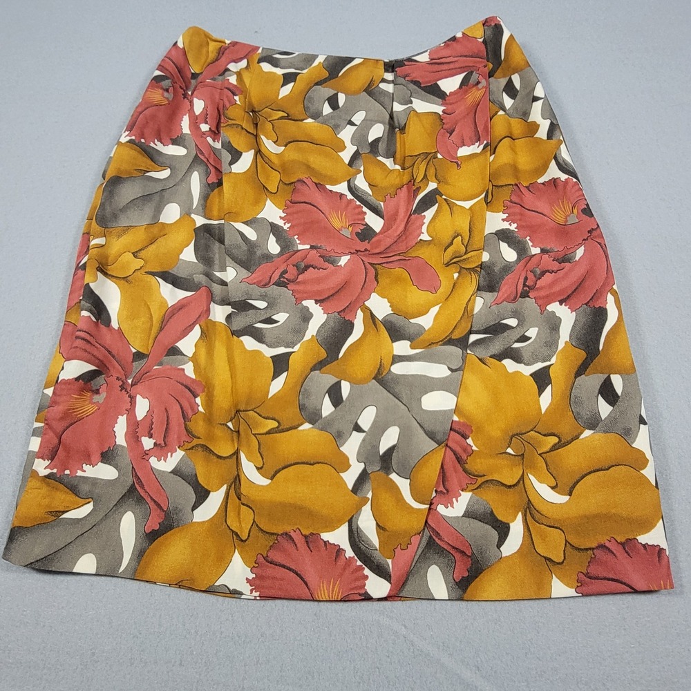Vintage 90s Floral Print Skirt Rena Rowan‎ for Saville Petite Womens Size 6P